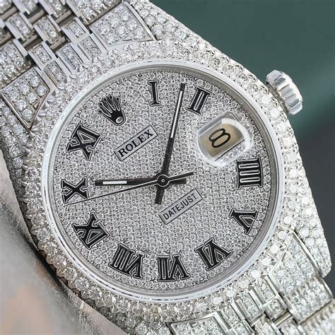 diamond encrusted rolex mens watch|Rolex full diamond prix.